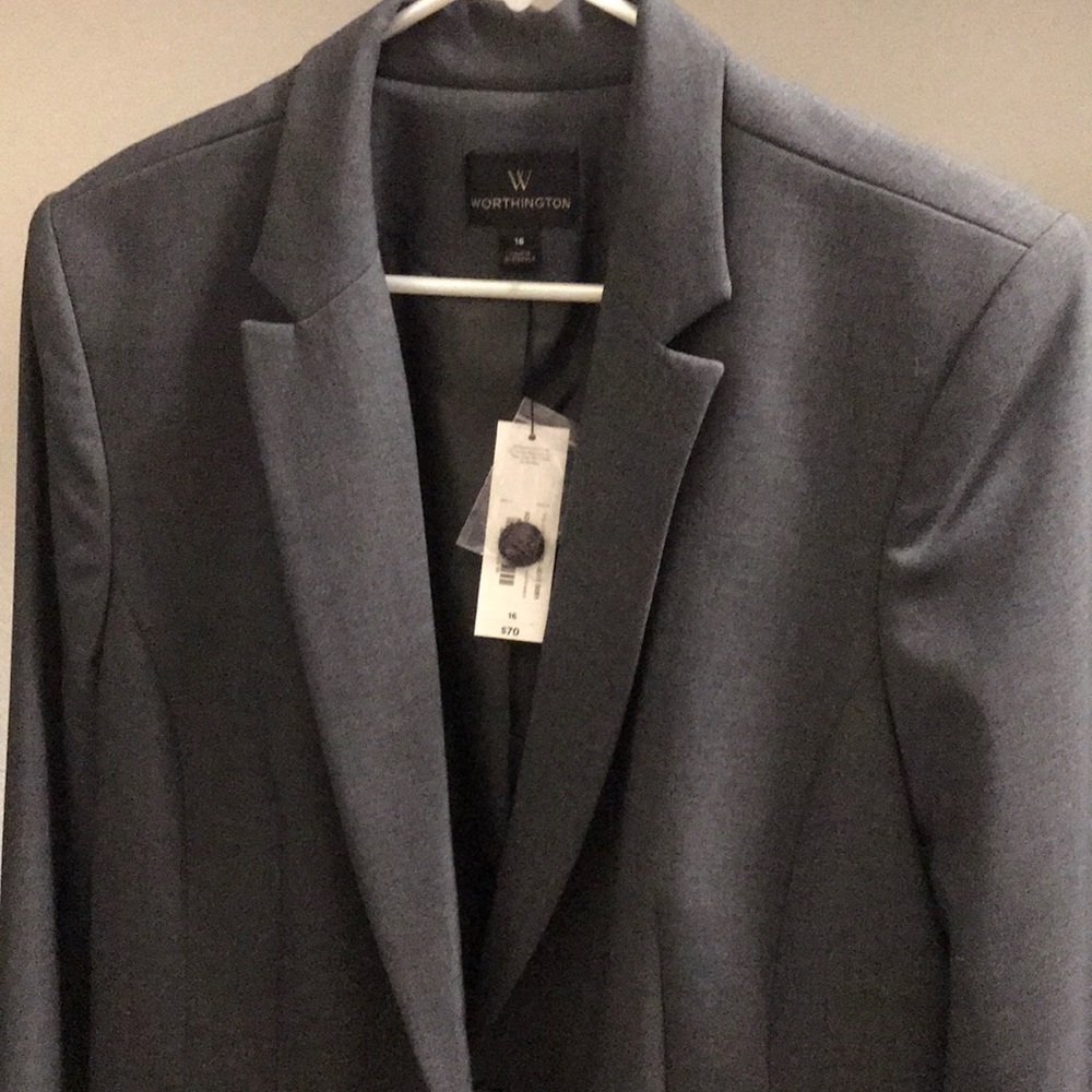 Gray Blazer Suit Jacket